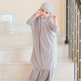 Shameera Prayer Set Kids in Light Grey 1-2 Tahun (Lozy x Hamidah)