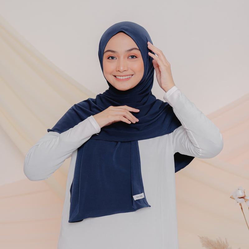 Mahita Instan Shawl (Pashmina Instan) Navy