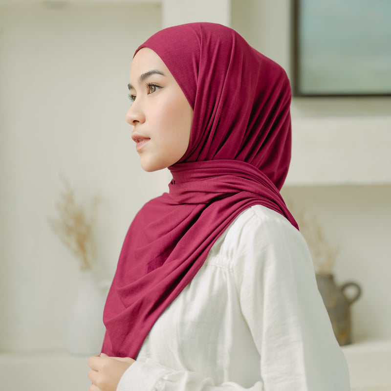 Rayna Instan Shawl (Pashmina Instan Rayon) Maroon