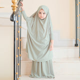 Shameera Prayer Set Kids in Matcha 3-4 Tahun (Lozy x Hamidah)