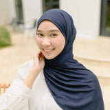 Tana Shawl (Pashmina Kaos Rayon) Navy