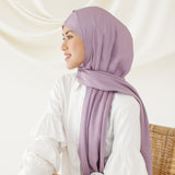 Rayya Silk Lasercut Purple (Pashmina Silk)