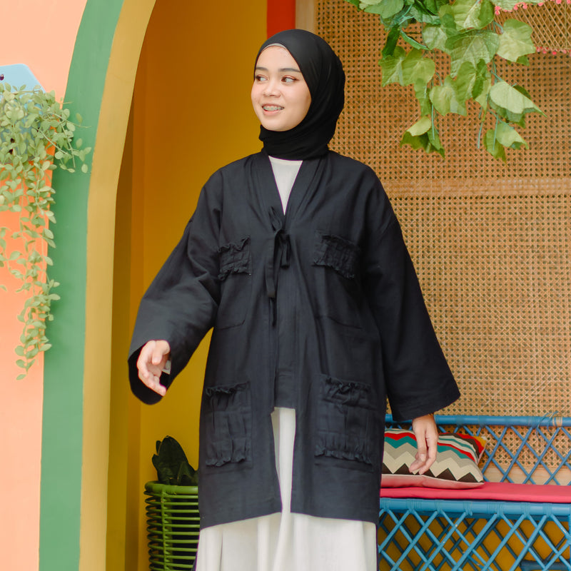 Zyre Outer Black (Outer Cotton Linen)