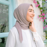 Haraa Pleats Square (Segiempat Voal Plisket) Taupe