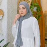 Bawal Pleats Shawl (Pashmina Plisket) Smoke Grey