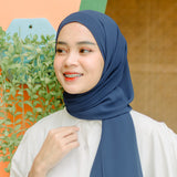 Yure Inner Shawl Navy (Pashmina Ceruti Babydoll)