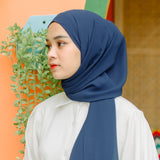 Yure Inner Shawl Navy (Pashmina Ceruti Babydoll)