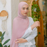 Bawal Pleats Shawl (Pashmina Plisket) Soft Pink