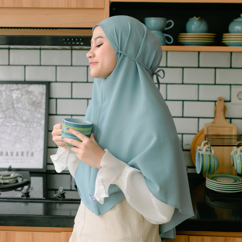 Hawa Instan (Bergo Diamond) Soft Blue Grey