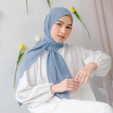 Bawal Shawl (Pashmina Ceruti Babydoll) Steel Blue