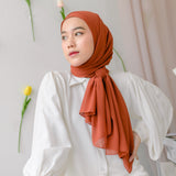 Bawal Shawl (Pashmina Ceruti Babydoll) Burn Siena