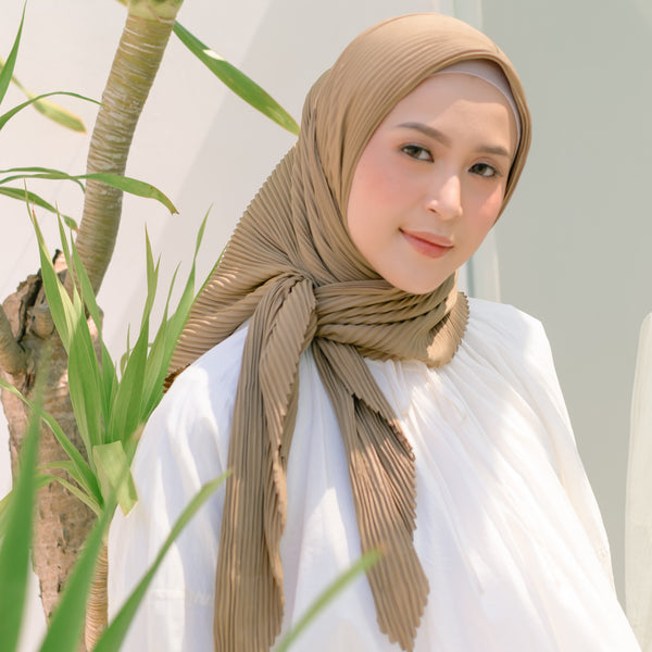 Geya Pleats Square (Segiempat Plisket) Olive Sheen