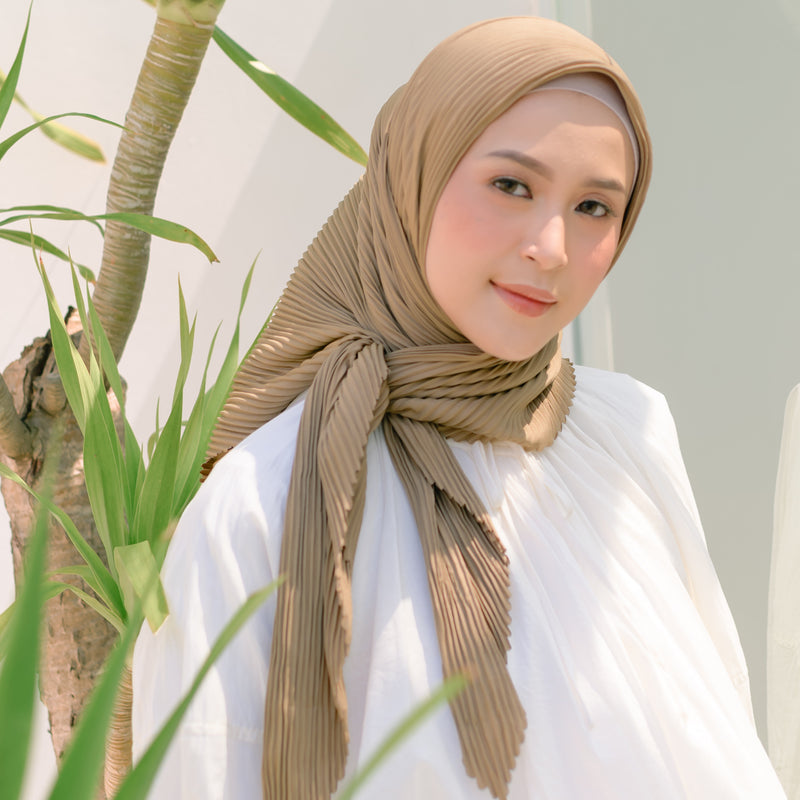 Geya Pleats Square (Segiempat Plisket) Olive Sheen