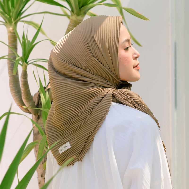 Geya Pleats Square (Segiempat Plisket) Olive Sheen