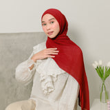 Bawal Pleats Shawl (Pashmina Plisket) Maroon