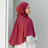 Biyya Instan (Bergo Crinkle) Burgundy