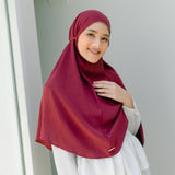 Biyya Instan (Bergo Crinkle) Burgundy