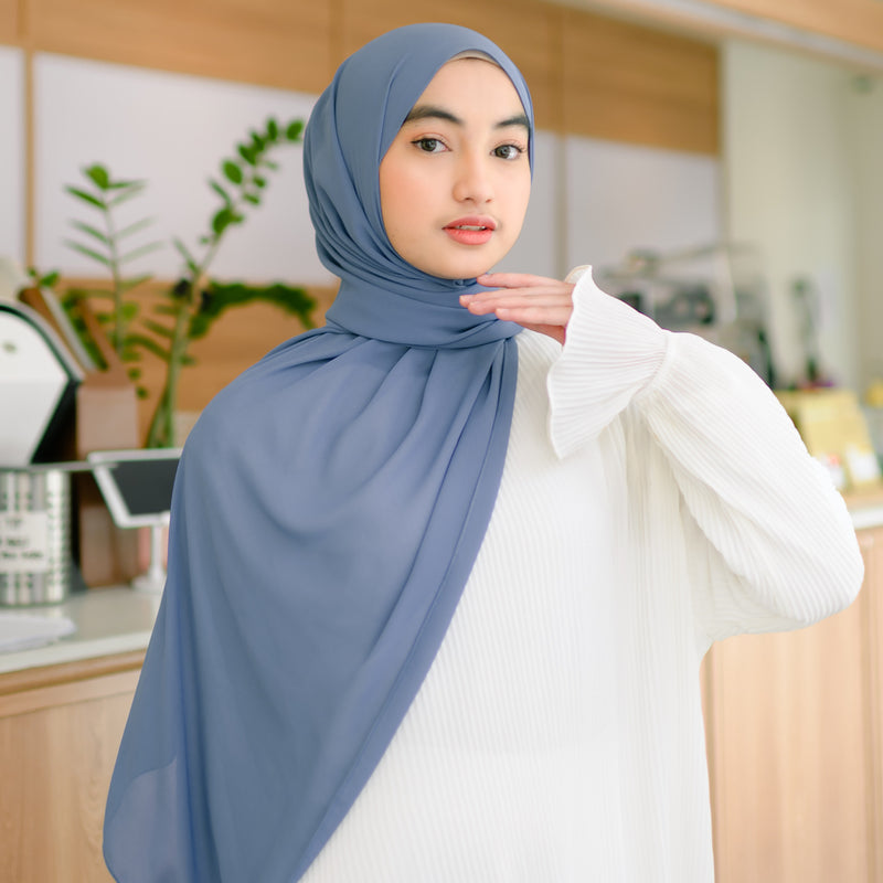 Bawal Shawl (Pashmina Ceruti Babydoll) Denim