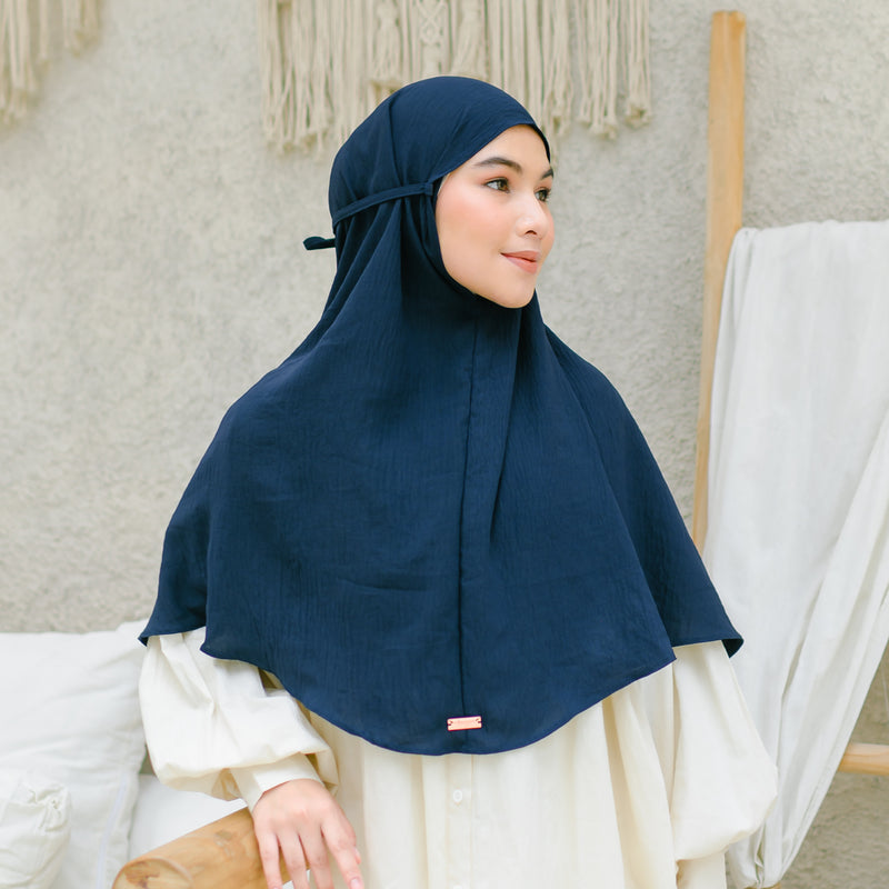 Biyya Instan (Bergo Crinkle) Navy