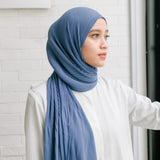 Bawal Pleats Shawl (Pashmina Plisket) Denim