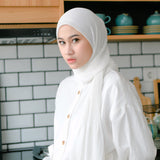 Bawal Pleats Shawl (Pashmina Plisket) Broken White