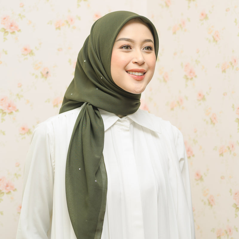 Viona Paris Square (Hijab Swarovski) Army