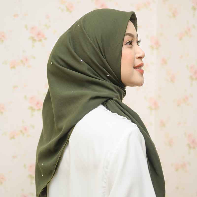 Viona Paris Square (Hijab Swarovski) Army