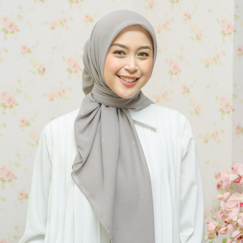 Viona Paris Square (Hijab Swarovski) Grey Griss